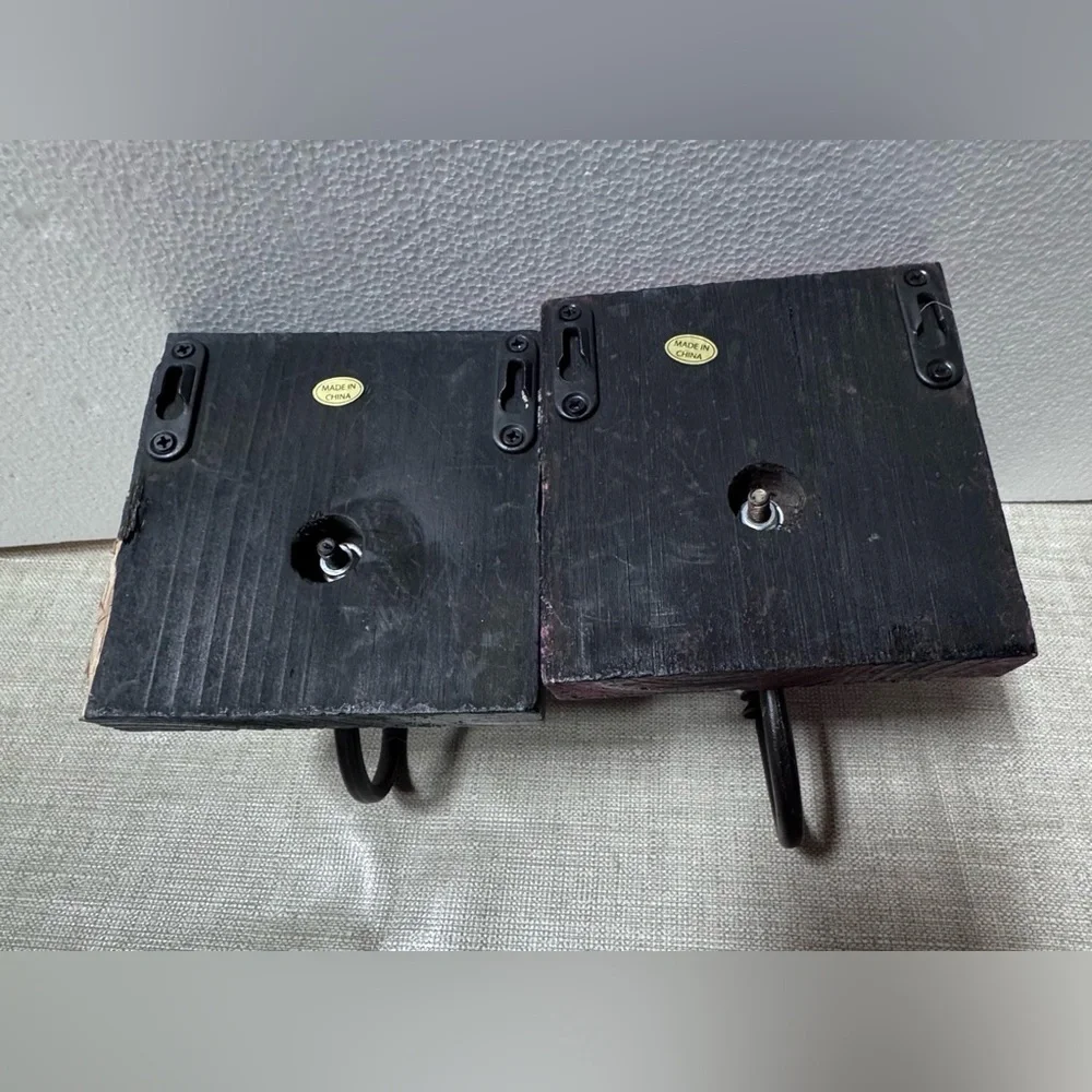 Rustic Bird Wall Hooks - Blue and Red